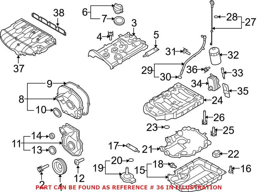 Audi VW Triple Square Bolt (M8x20) N91048802